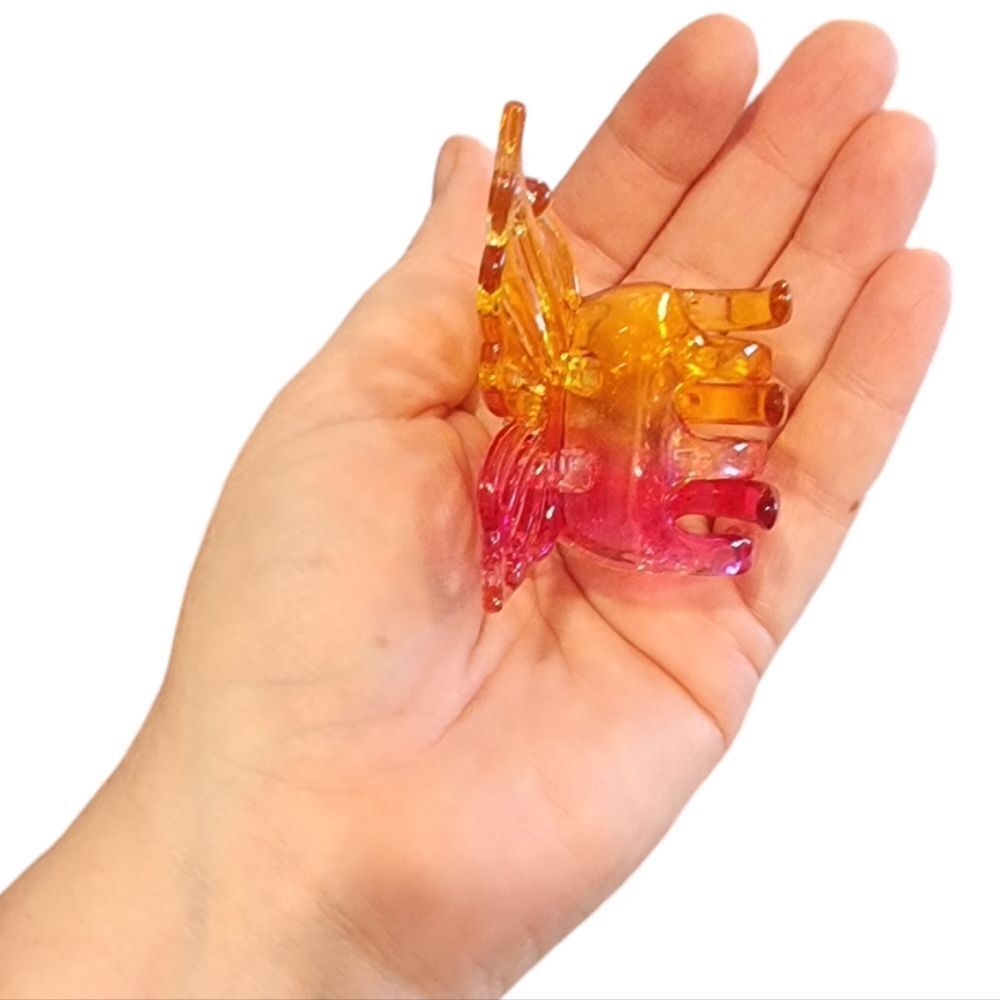 OMBRE hair clip claw yellow, pink #yp - Picture 3 of 6